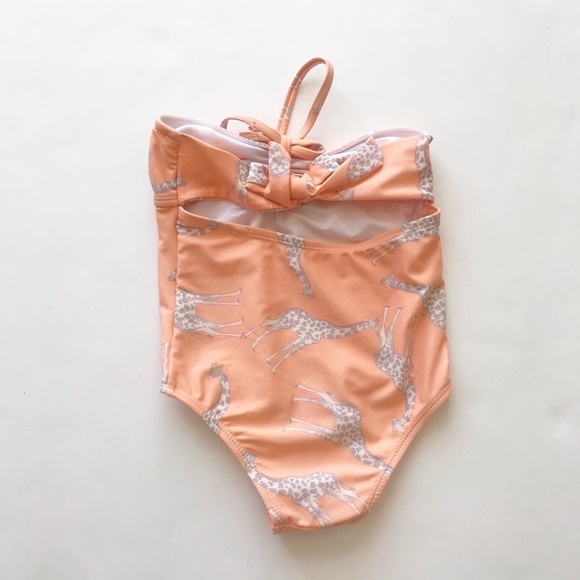 Jessica Simpson peach giraffe print swimsuit EUC24 - Picture 3 of 3